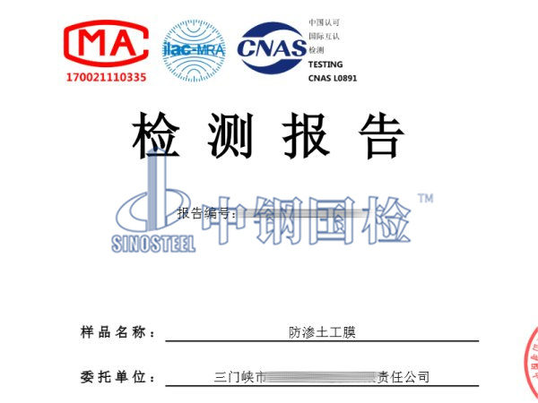 防渗土工膜检测报告