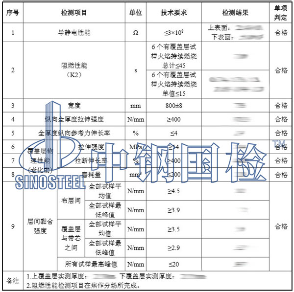 皮带检测项目结果