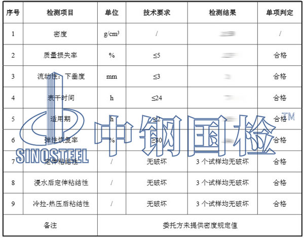 聚硫密封膏检测项目结果