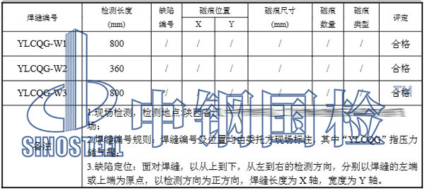 储罐探伤检测项目结果