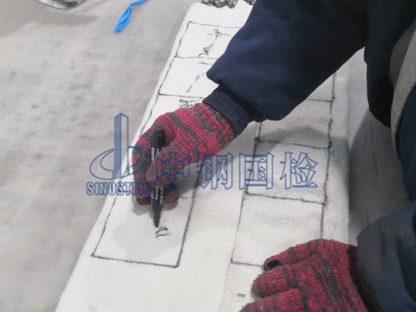 土工布样品剪样中
