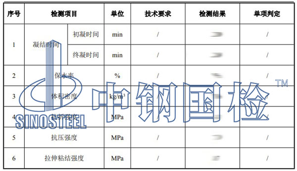 石膏检测项目结果