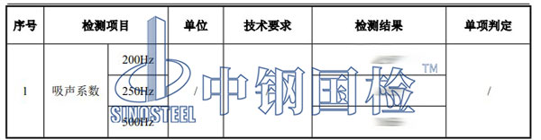 阻抗管法检测吸声系数结果