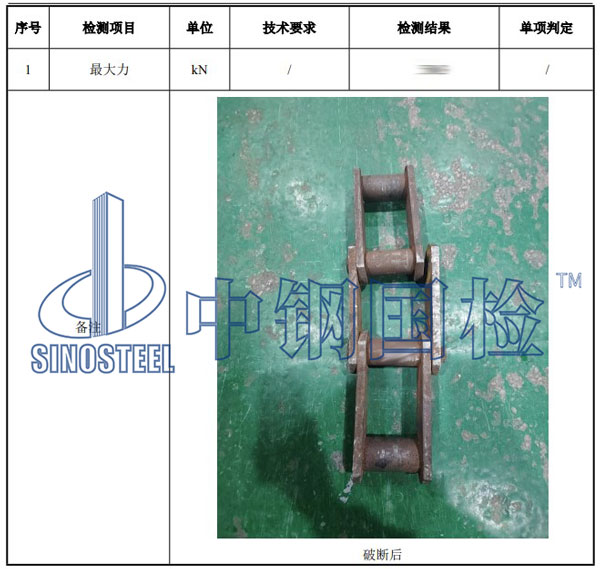 链条检测项目结果