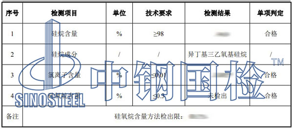 硅烷浸渍剂检测项目结果