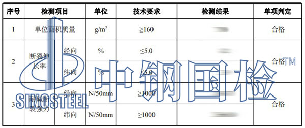 玻纤网格布检测项目结果