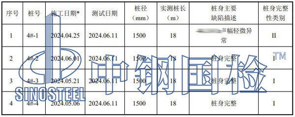 检测项目结果