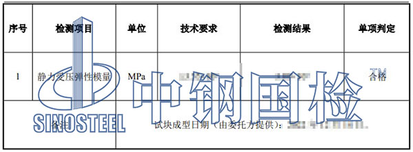 砼检测项目结果