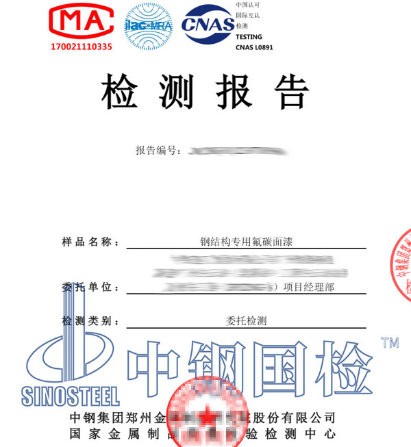 钢结构油漆检测报告