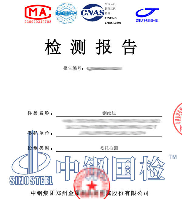 钢绞线检测报告