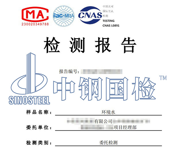 环境水第三方检测报告