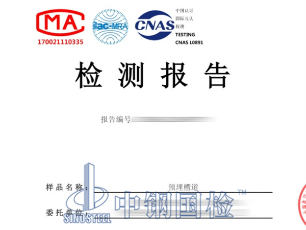预埋槽道承载力检测报告