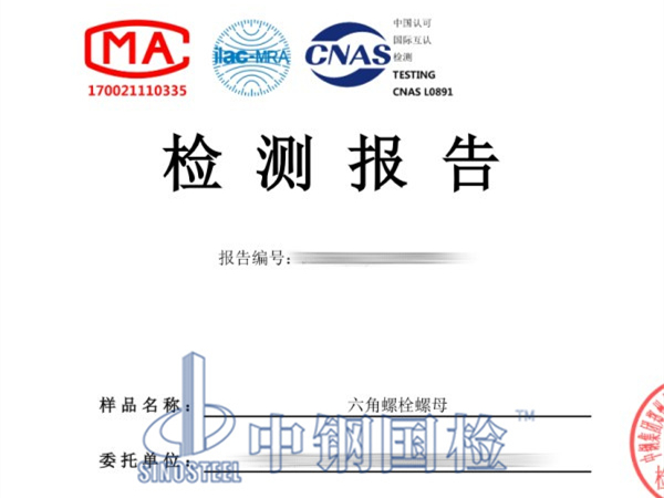 六角螺栓螺母检测报告