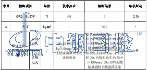 冷库板检测项目结果