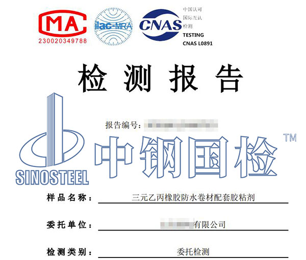 胶粘剂检测报告