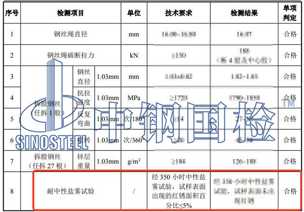 盐雾试验检测项目结果