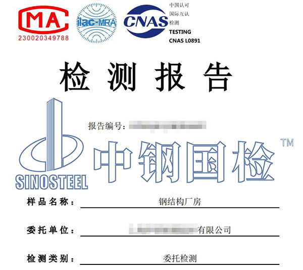 钢结构承载力检测报告